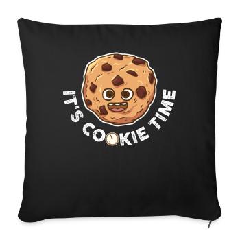 Its Cookie Time Cookie Gift - Sofa pillowcase 17,3'' x 17,3'' (45 x 45 cm) - black - Front
