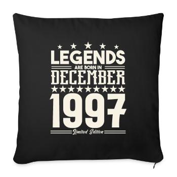 Legends Are Born In December 1997.Gift anniversary - Housse de coussin décorative 45 x 45 cm - noir - Devant