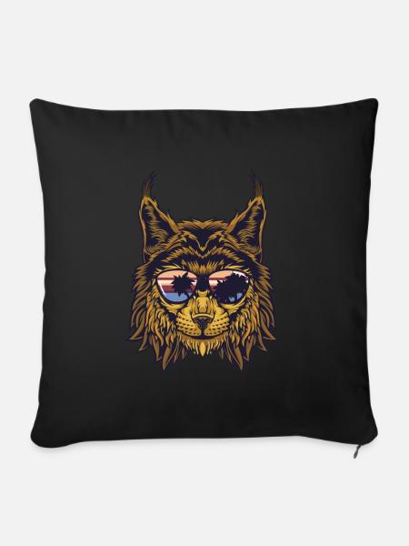 Luchs - Sofakissenbezug 45 x 45 cm - Schwarz