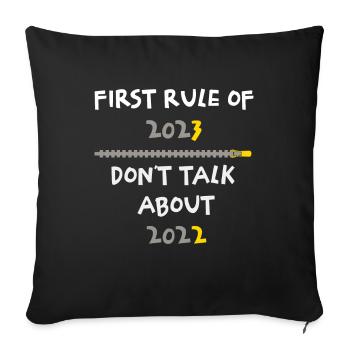 Happy New Year 2023 Rule Of 2023 New Year - Sofa pillowcase 17,3'' x 17,3'' (45 x 45 cm) - black - Front
