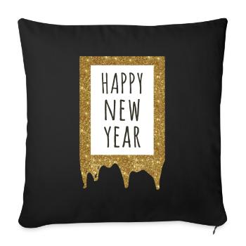 Greetings Happy New Year 2023 Hello 2023 New Year - Sofakissenbezug 45 x 45 cm - Schwarz - Vorne