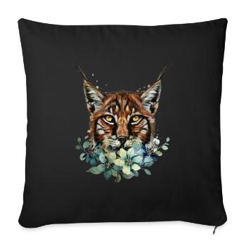 Lynx - Housse de coussin décorative 45 x 45 cm - noir - Devant