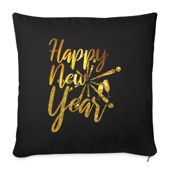Celebrate 2023 Wine 2023 Happy New Year 2023 - Sofakissenbezug 45 x 45 cm - Schwarz - Vorne