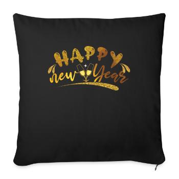 Celebrate 2023 Wine Lover 2023 Happy New Year 2023 - Sofakissenbezug 45 x 45 cm - Schwarz - Vorne