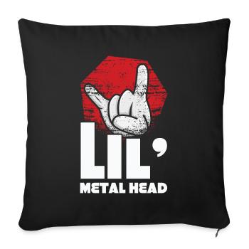 Rock Sign Rock Hand Little Metal Kid Music Lover - Sofa pillowcase 17,3'' x 17,3'' (45 x 45 cm) - black - Front