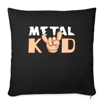 Rock Sign Rocker Hand Metal Kid Music Lover - Sofa pillowcase 17,3'' x 17,3'' (45 x 45 cm) - black - Front