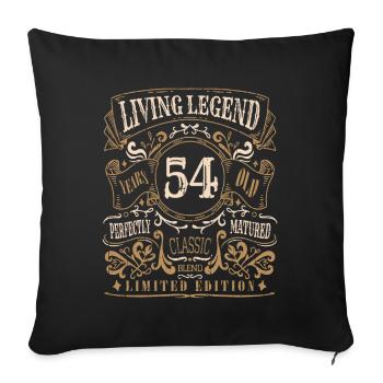 Retro Vintage Birth Whiskey Age 54 Years Old - Sofa pillowcase 17,3'' x 17,3'' (45 x 45 cm) - black - Front