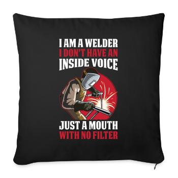 Dans le cadeau Soudeur A Welder - Housse de coussin décorative 45 x 45 cm - noir - Devant