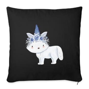 Niedlicher Polarfuchs - Sofakissenbezug 45 x 45 cm - Schwarz - Vorne