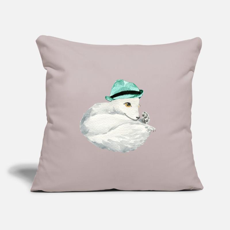 Cute arctic fox Sofa pillowcase 17,3'' x 17,3'' (45 x 45 cm)