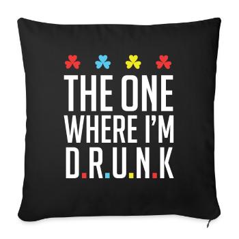 Beer Drunk Paddy Shamrock Saint Patrick Day - Sofa pillowcase 17,3'' x 17,3'' (45 x 45 cm) - black - Front
