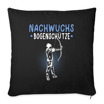 Nachwuchs Bogenschütze Bogenschießen Bogenschützen - Sofakissenbezug 45 x 45 cm - Schwarz - Vorne