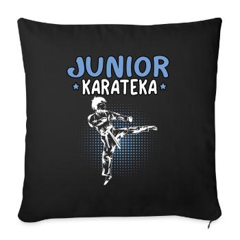 Karate Junior Karateka Asian Martial Arts - Sofa pillowcase 17,3'' x 17,3'' (45 x 45 cm) - black - Front