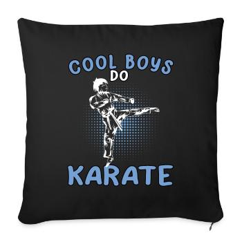 Cool Guys Karate Karateka Asian Martial Arts - Sofa pillowcase 17,3'' x 17,3'' (45 x 45 cm) - black - Front