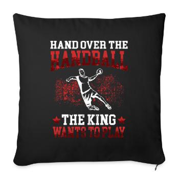 préfère jouer au handball Joueur de handball - Housse de coussin décorative 45 x 45 cm - noir - Devant