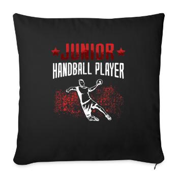 préfère jouer au handball Joueur de handball - Housse de coussin décorative 45 x 45 cm - noir - Devant