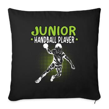 préfère jouer au handball Joueur de handball - Housse de coussin décorative 45 x 45 cm - noir - Devant