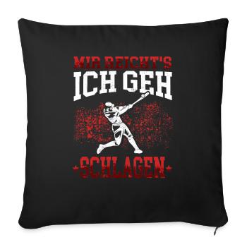 Ich ge Baseball spielen Baseballer Baseballspieler - Sofakissenbezug 45 x 45 cm - Schwarz - Vorne