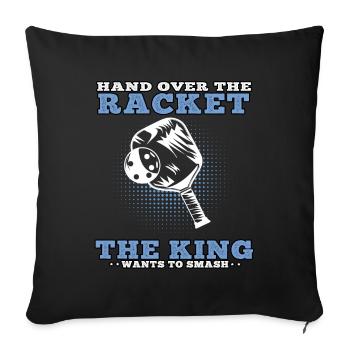 Pimple ball king smash pickleball - Sofa pillowcase 17,3'' x 17,3'' (45 x 45 cm) - black - Front