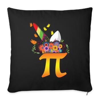 Cute Unicorn March Math Holiday Mathematics Pi - Sofa pillowcase 17,3'' x 17,3'' (45 x 45 cm) - black - Front
