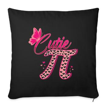 Schmetterling Niedlich Pi Mathe Urlaub Mathematik Pi Tag - Sofakissenbezug 45 x 45 cm - Schwarz - Vorne