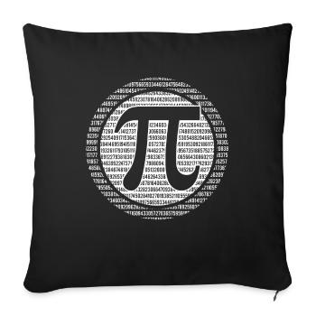 Digit Pi Zahlen Mathe Holiday Mathematics Pi Day - Sofakissenbezug 45 x 45 cm - Schwarz - Vorne