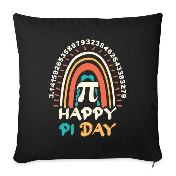 Vintage Pi Mathe Urlaub Mathematik Groovy Pi Tag - Sofakissenbezug 45 x 45 cm - Schwarz - Vorne