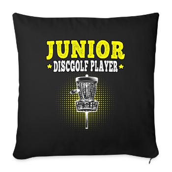 Discgolf Nachwuchs Discgolfer Disc Golf - Sofakissenbezug 45 x 45 cm - Schwarz - Vorne