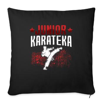 Karate Junior Karateka Asian Martial Arts - Sofa pillowcase 17,3'' x 17,3'' (45 x 45 cm) - black - Front