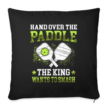Pimple ball king smash pickleball - Sofa pillowcase 17,3'' x 17,3'' (45 x 45 cm) - black - Front