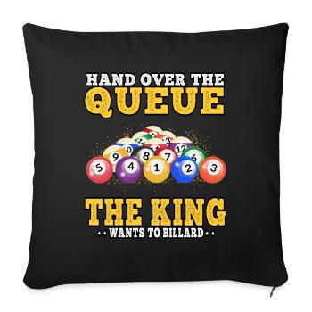 Les gars cool jouent au billard snooker joueurs de billard - Housse de coussin décorative 45 x 45 cm - noir - Devant