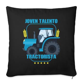 Un jeune conducteur de tracteur talentueux aime un agriculteur agricole - Housse de coussin décorative 45 x 45 cm - noir - Devant