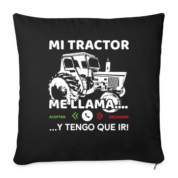 My Tractor Calls Me I Must Go Driver Farmer - Sofa pillowcase 17,3'' x 17,3'' (45 x 45 cm) - black - Front