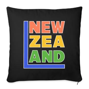 NEW ZEALAND Rainbow Lorikeat Colors - Sofakissenbezug 45 x 45 cm - Schwarz - Vorne