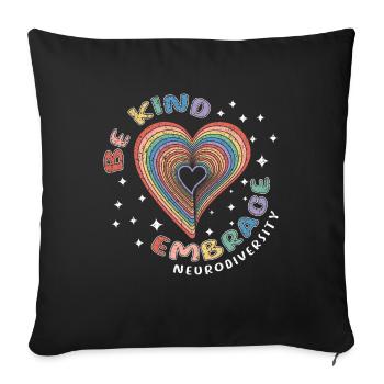 Journée de sensibilisation à l’autisme - Housse de coussin décorative 45 x 45 cm - noir - Devant