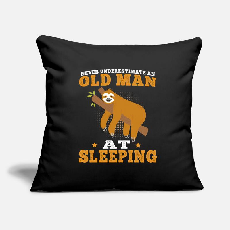 Sloth Old man sleeping lazy Lazy Sofa pillowcase 17,3'' x 17,3'' (45 x 45 cm)