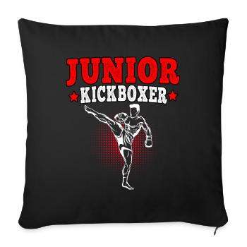 Kickboxen Nachwuchs Kickboxer Muay Thai Kampfsport - Sofakissenbezug 45 x 45 cm - Schwarz - Vorne