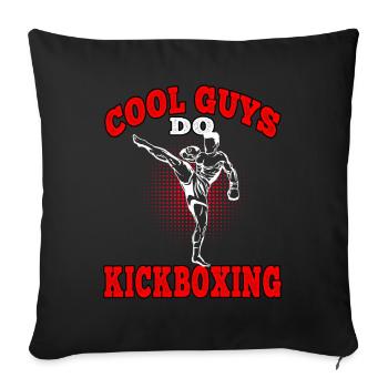 Coole Jungs Kickboxen Muay Thai Kampfsport Boxen - Sofakissenbezug 45 x 45 cm - Schwarz - Vorne