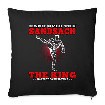 Kickboxer König wil Kickboxen Muay Thai Kampfsport - Sofakissenbezug 45 x 45 cm - Schwarz - Vorne