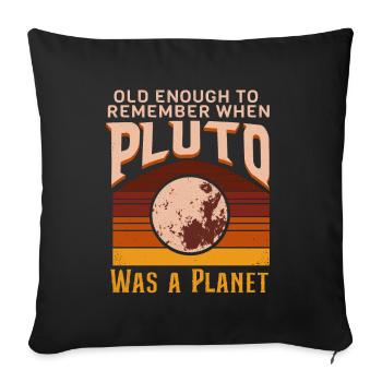 Les planètes du système solaire assez vieilles pour la science de Pluton - Housse de coussin décorative 45 x 45 cm - noir - Devant