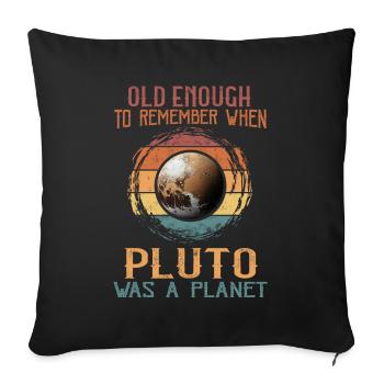 Les planètes du système solaire assez vieilles pour la science de Pluton - Housse de coussin décorative 45 x 45 cm - noir - Devant