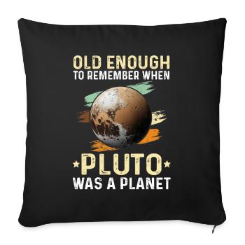 Les planètes du système solaire assez vieilles pour la science de Pluton - Housse de coussin décorative 45 x 45 cm - noir - Devant