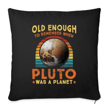 Les planètes du système solaire assez vieilles pour la science de Pluton - Housse de coussin décorative 45 x 45 cm - noir - Devant