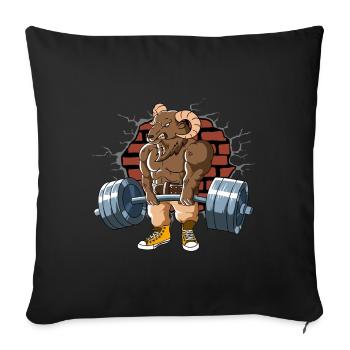 Fitness Training Pumps Gorilla Deadlift Fitness - Sofa pillowcase 17,3'' x 17,3'' (45 x 45 cm) - black - Front