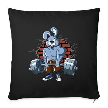 Fitness Training Pumpernickel Deadlift Fitness - Sofa pillowcase 17,3'' x 17,3'' (45 x 45 cm) - black - Front