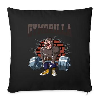 Fitness Training Pumps Gorilla Deadlift Fitness - Sofa pillowcase 17,3'' x 17,3'' (45 x 45 cm) - black - Front