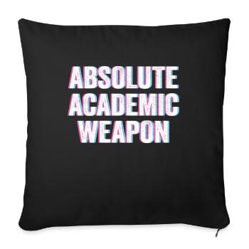 Arme académique absolue des étudiants - Housse de coussin décorative 45 x 45 cm - noir - Devant