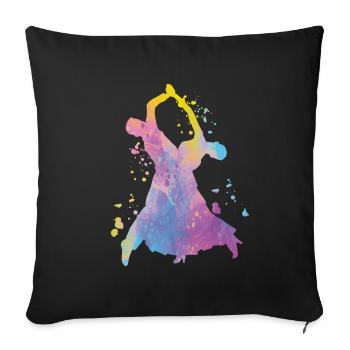 Valse viennoise Danses de salon - Housse de coussin décorative 45 x 45 cm - noir - Devant