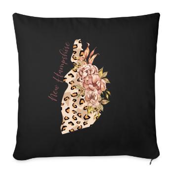 New Hampshire Leopard-muster Karte Leo - Sofakissenbezug 45 x 45 cm - Schwarz - Vorne