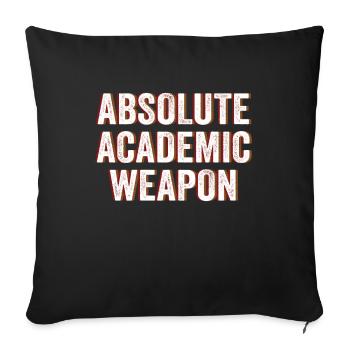 Arme académique absolue des étudiants - Housse de coussin décorative 45 x 45 cm - noir - Devant
